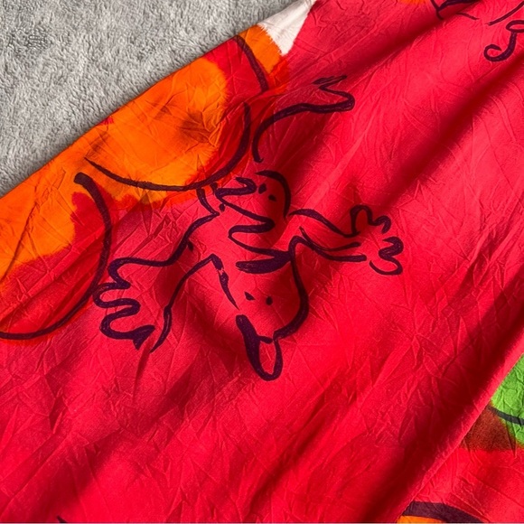 Jams World Vintage 90s Furphy Hawaiian Floral Nature Island Slit Maxi Dress - Picture 13 of 17